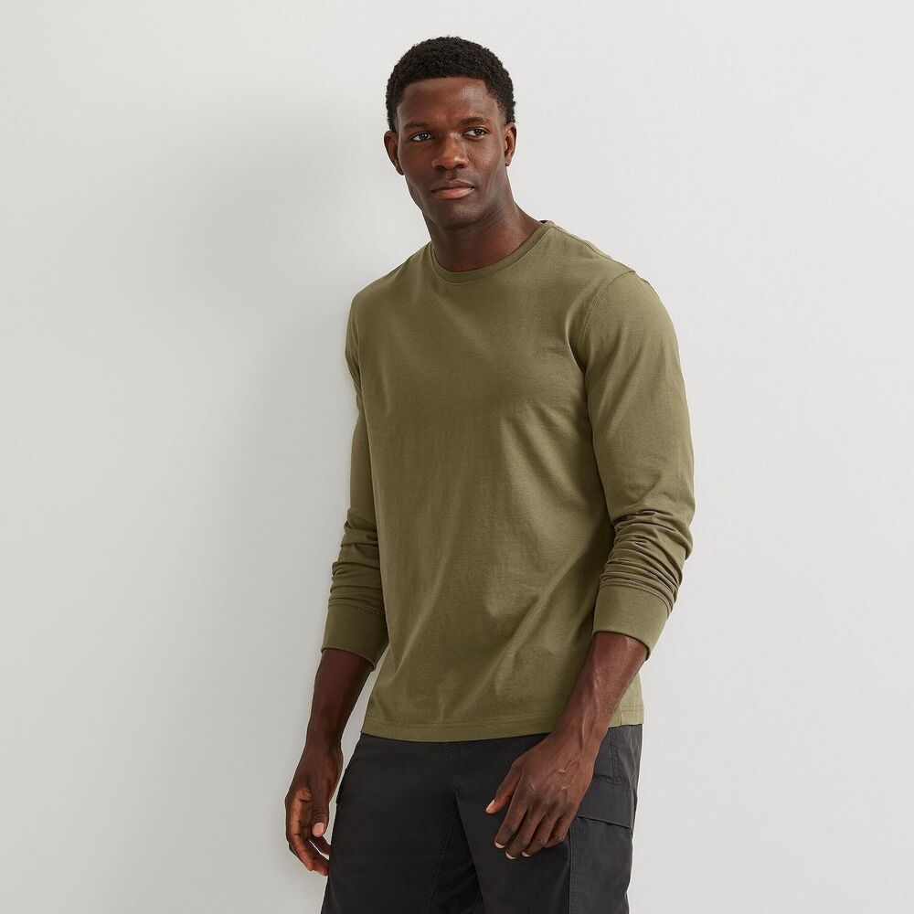 Eddie Bauer Men's Legend Wash Long Sleeve Cotton Tee Alder Medium Tall TM NWT